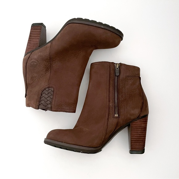 Timberland Earthkeepers Stratham Heights Suede High Heel Ankle Boots - Picture 8 of 12